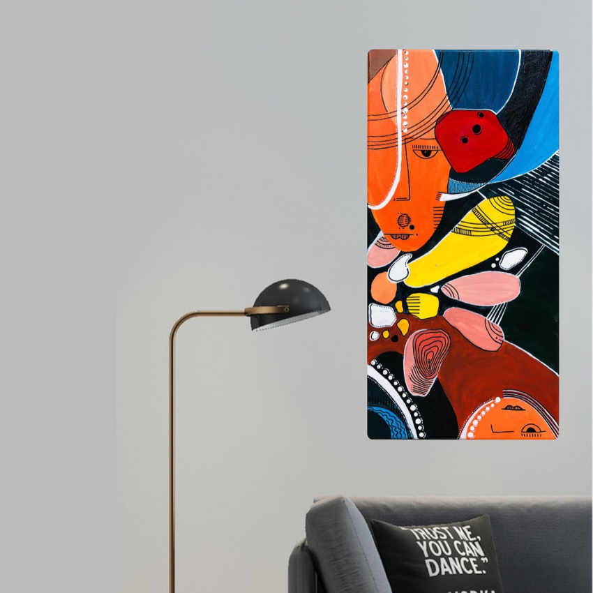 "Man in Life" Original Canvas Abstract Art