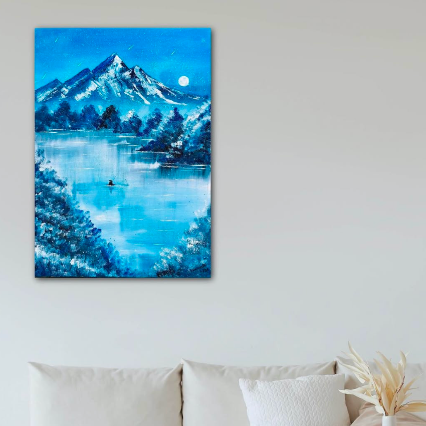 "Fisher man" Original Canvas Abstract Art