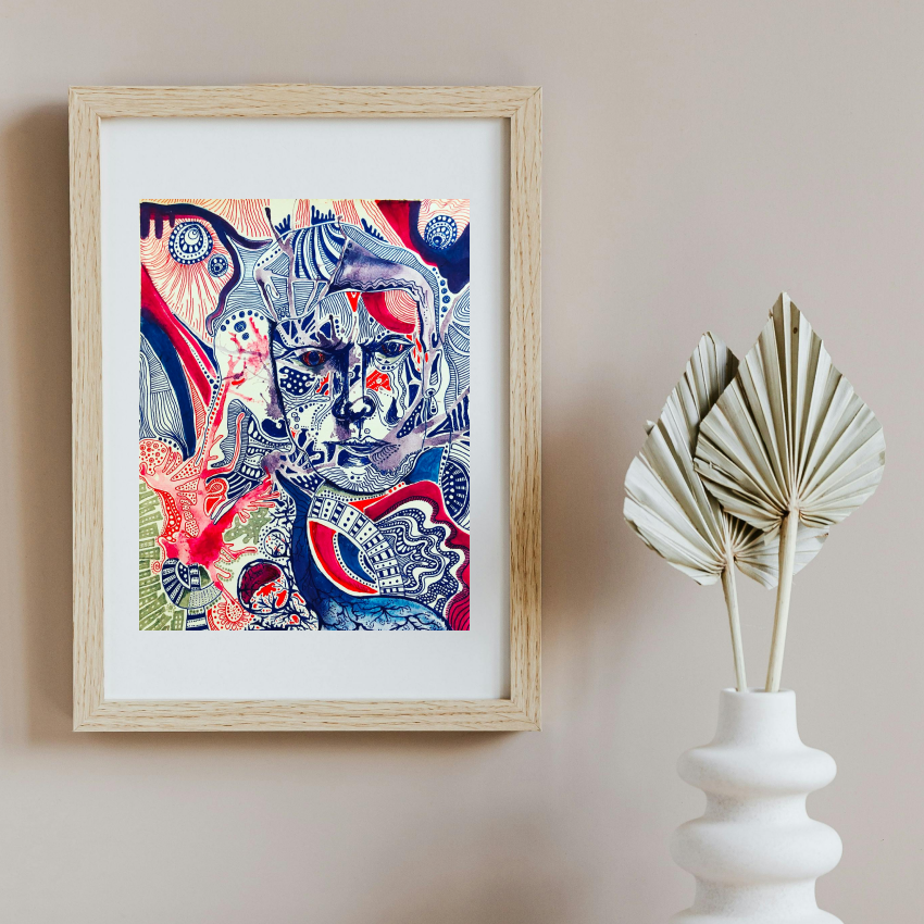 Original Hand Drawn "Go Crazy" - Highly detailed, A4 Size