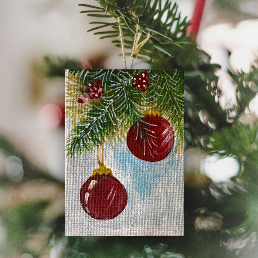 "Christmas Tree CT3" - Handcrafted Mini Canvas