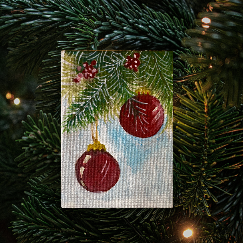 "Christmas Tree CT3" - Handcrafted Mini Canvas