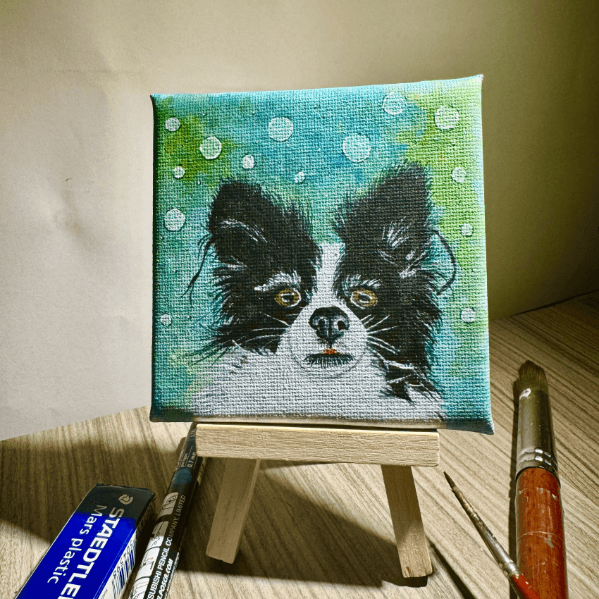"Custom Puppy Deco LCT2" - Handcrafted Mini Canvas