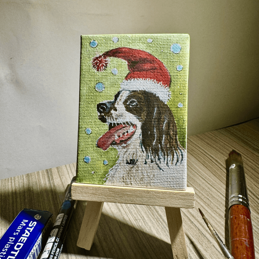 "Custom Puppy Deco" - Handcrafted Mini Canvas CT22