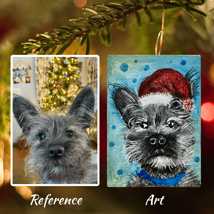 "Custom Puppy Deco" - Handcrafted Mini Canvas CT23