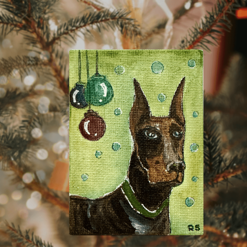 "Custom Puppy Deco" - Handcrafted Mini Canvas CT25