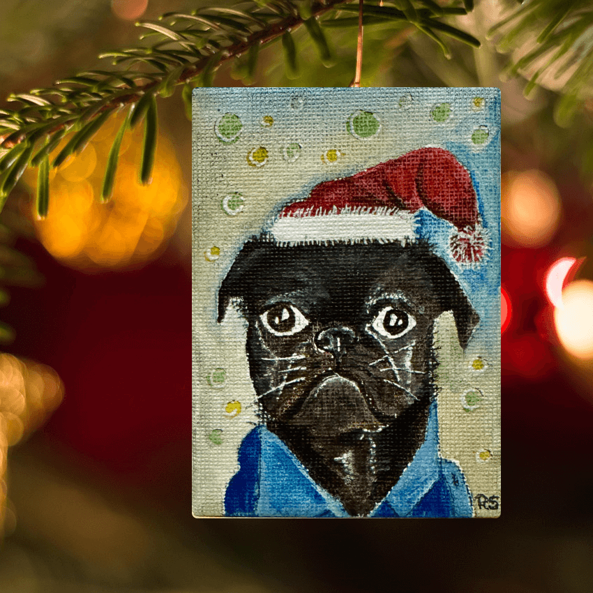 "Custom Puppy Deco" - Handcrafted Mini Canvas CT24