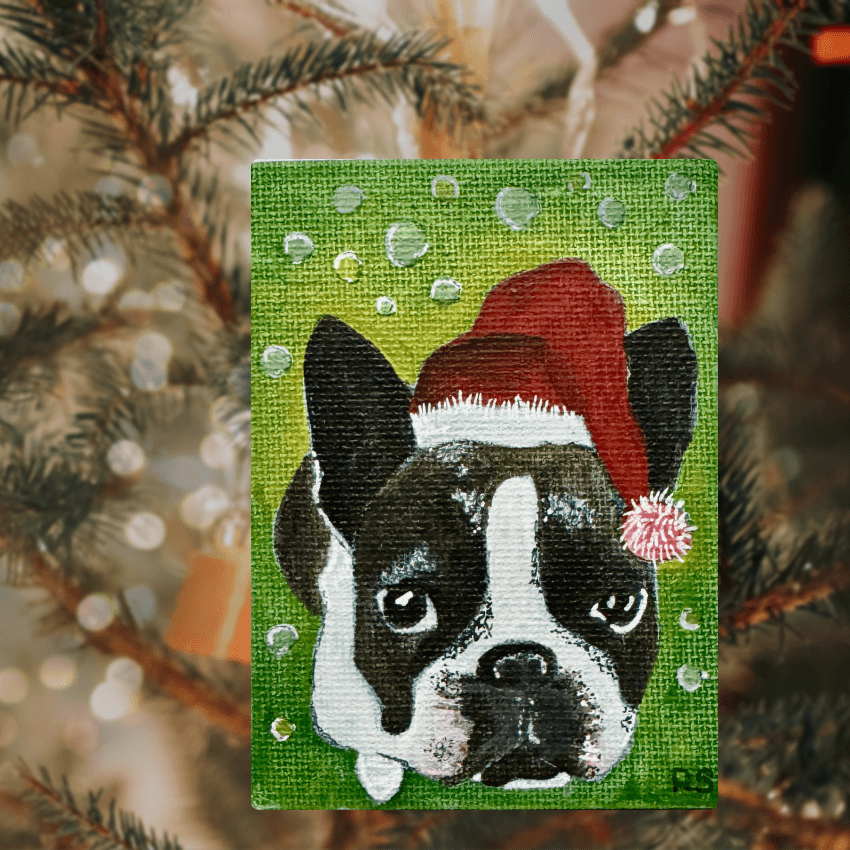 "Custom Puppy Deco" - Handcrafted Mini Canvas CT26