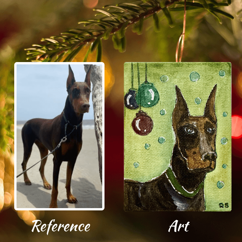 "Custom Puppy Deco" - Handcrafted Mini Canvas CT25