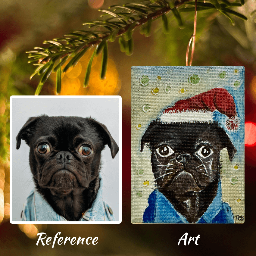 "Custom Puppy Deco" - Handcrafted Mini Canvas CT24