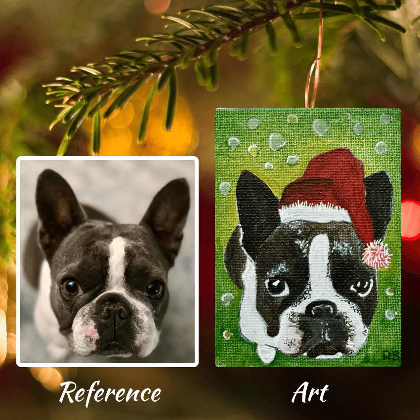 "Custom Puppy Deco" - Handcrafted Mini Canvas CT26