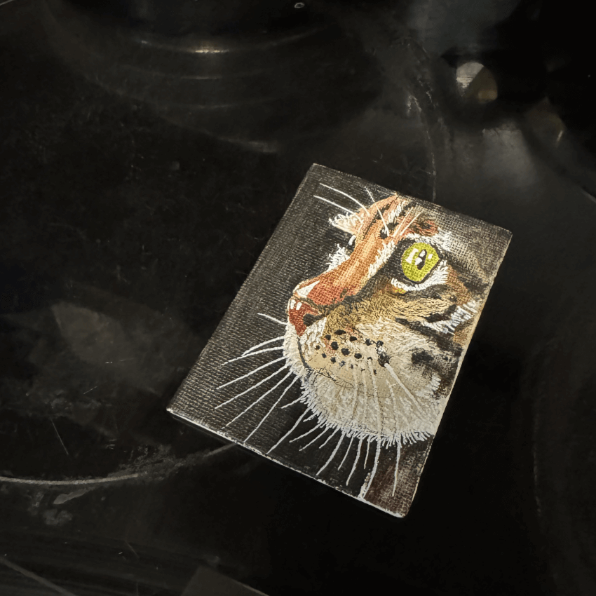 "Custom Cat Deco" - Handcrafted Mini Canvas CT29