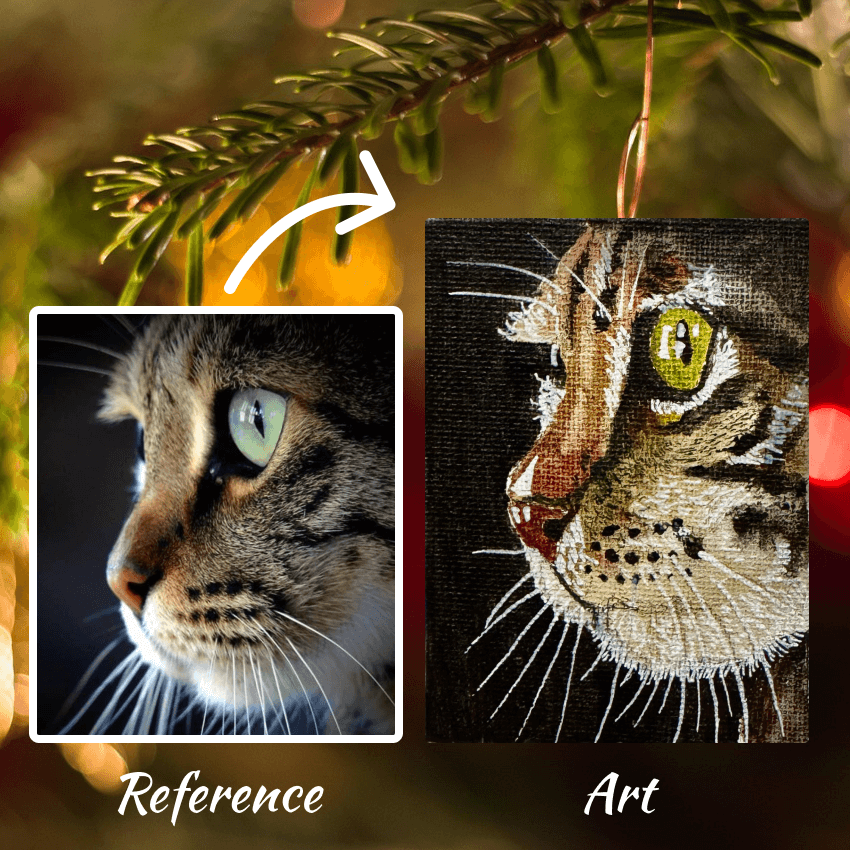 "Custom Cat Deco" - Handcrafted Mini Canvas CT29