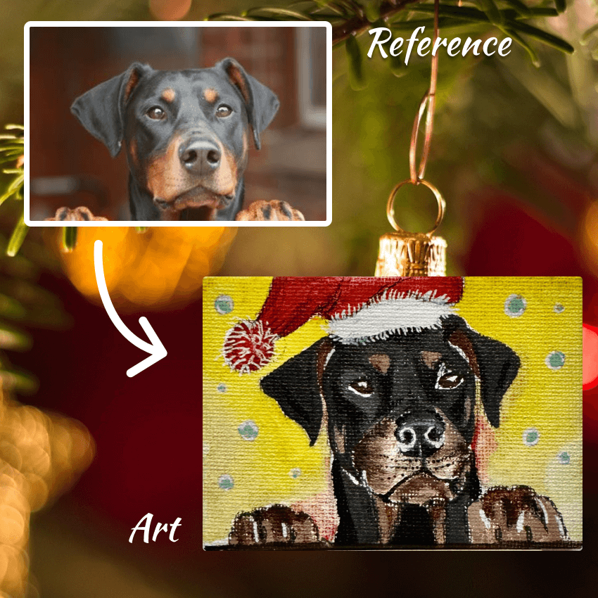 "Custom Puppy Deco" - Handcrafted Mini Canvas CT28