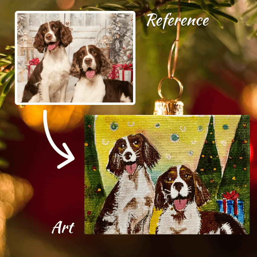 "Custom Puppy Deco" - Handcrafted Mini Canvas CT27