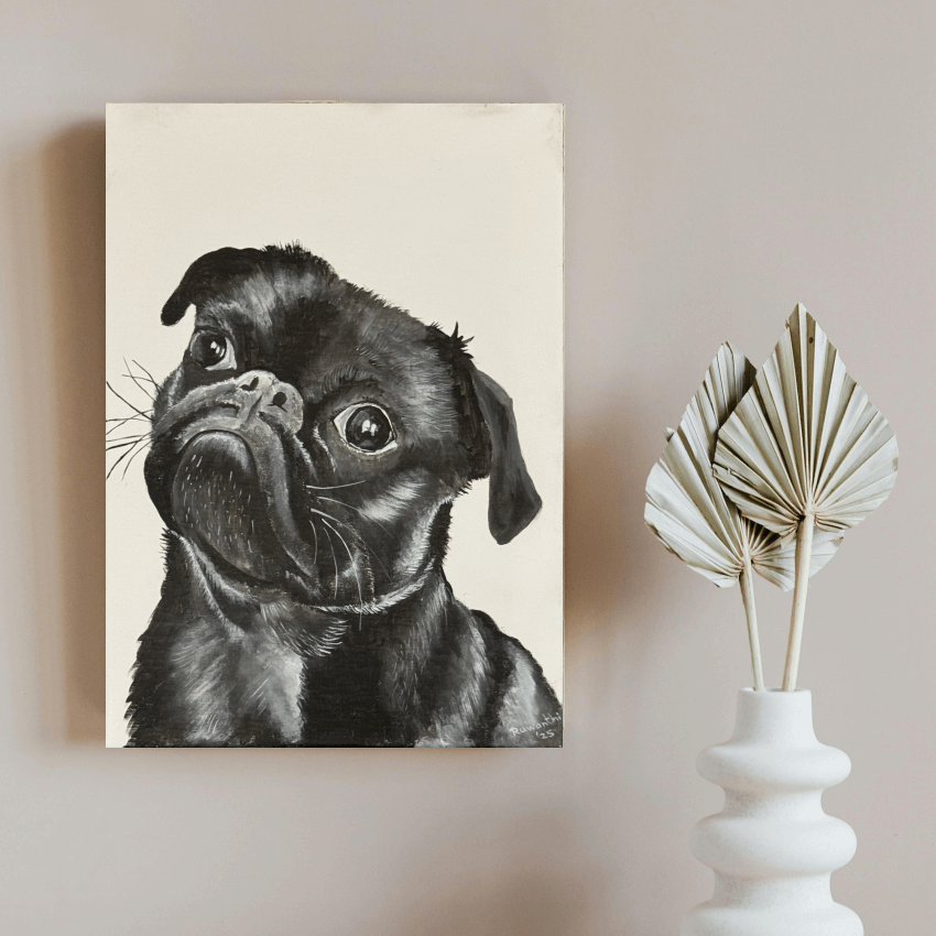 "Bulldog" Original Canvas Dog Portraits