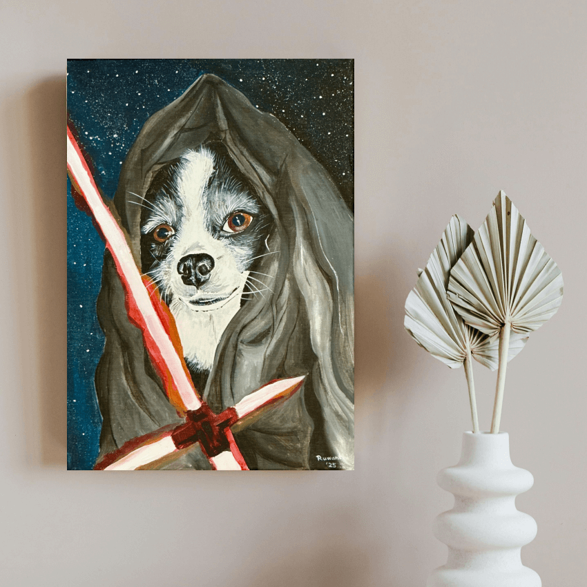 "Border Collie in Action" Original Canvas Dog Portraits