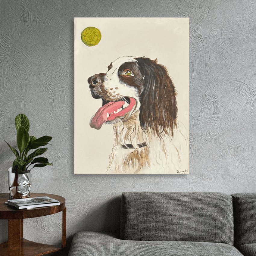 "Cavalier King Charles Spaniel" Original Canvas Dog Portraits