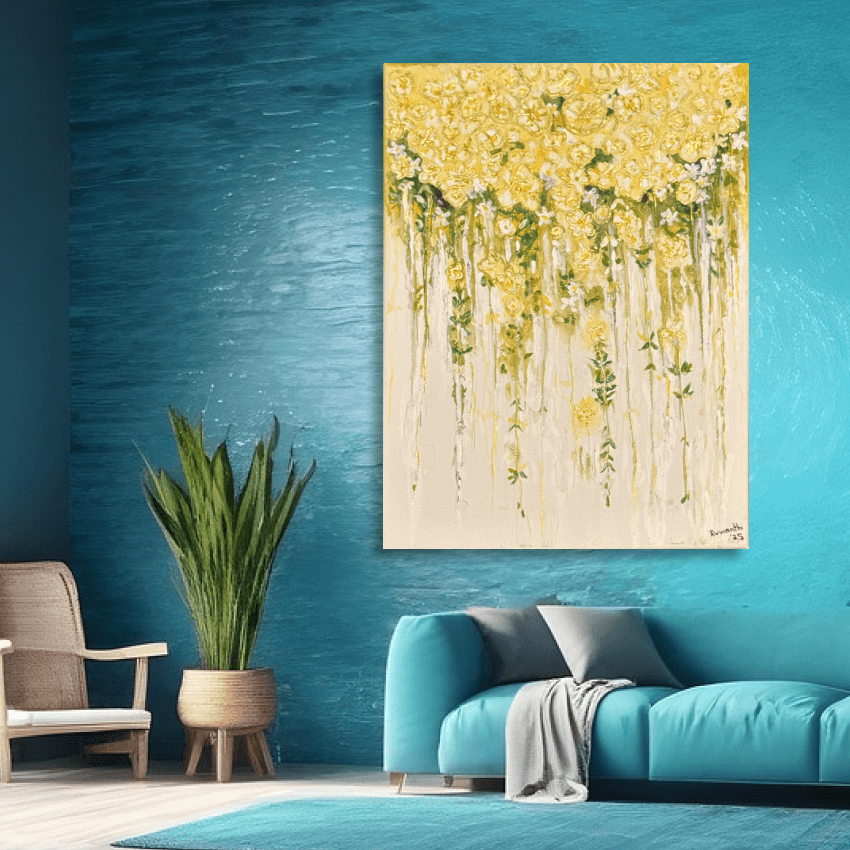 “Whispers in Bloom” Original Textured Canvas Art