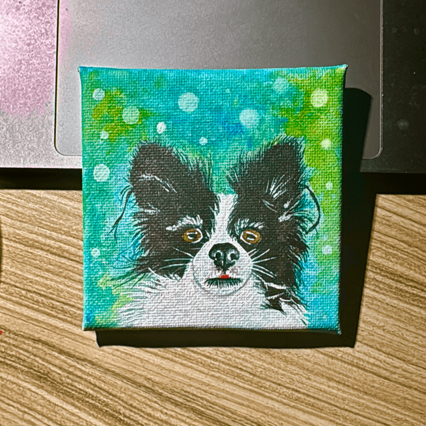 "Custom Puppy Deco LCT2" - Handcrafted Mini Canvas