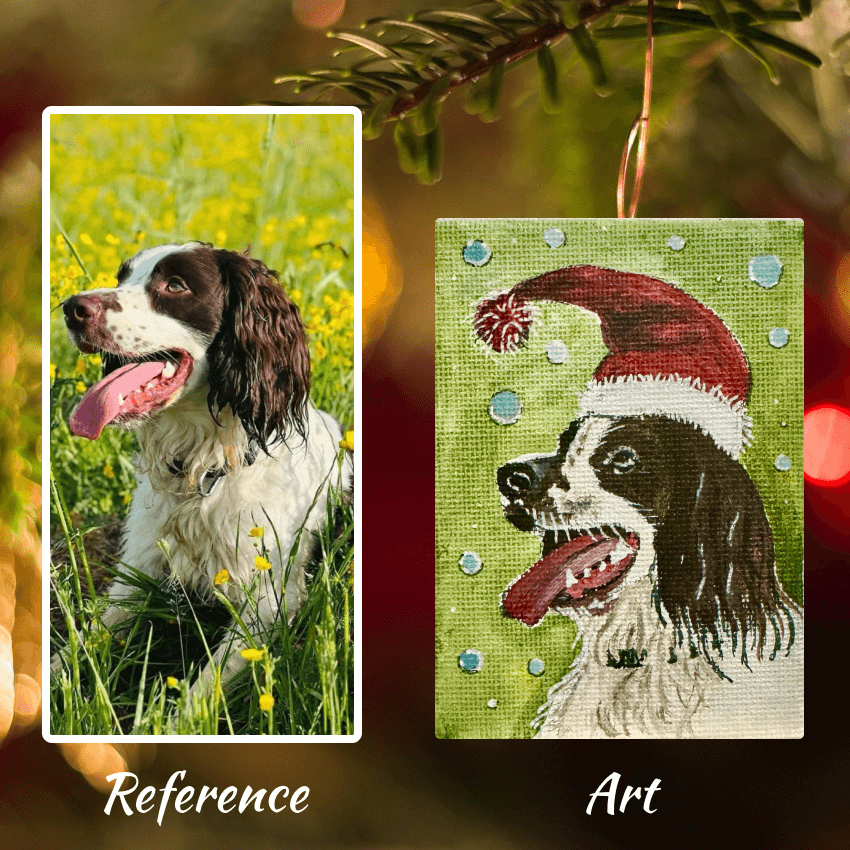 "Custom Puppy Deco" - Handcrafted Mini Canvas CT22